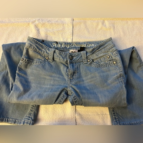 Harley-Davidson Women's Blue Jeans - Picture 4 of 14